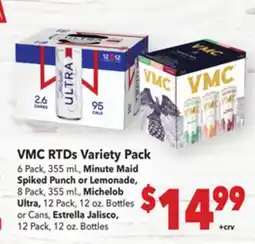 Vallarta Supermarkets VMC RTDs Variety Pack offer