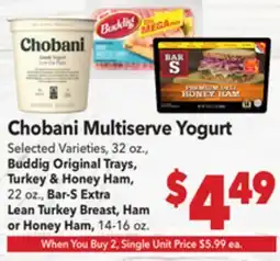 Vallarta Supermarkets Chobani Multiserve Yogurt offer