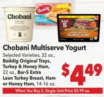 Vallarta Supermarkets Chobani Multiserve Yogurt offer