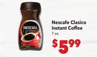 Vallarta Supermarkets Nescafe Clasico Instant Coffee offer