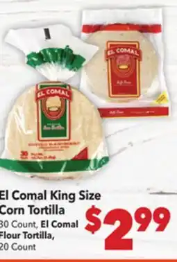 Vallarta Supermarkets El Comal King Size Corn Tortilla offer