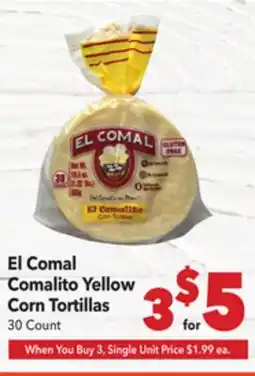 Vallarta Supermarkets El Comal Comalito Yellow Corn Tortillas offer