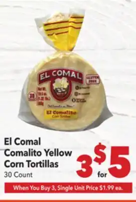 Vallarta Supermarkets El Comal Comalito Yellow Corn Tortillas offer