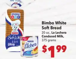 Vallarta Supermarkets Bimbo White Soft Bread offer