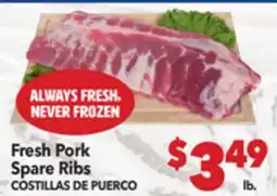 Vallarta Supermarkets Fresh Pork Spare Ribs / COSTILLAS DE PUERCO offer