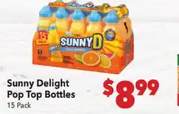 Vallarta Supermarkets Sunny Delight Pop Top Bottles offer