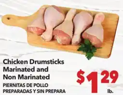 Vallarta Supermarkets Chicken Drumsticks Marinated / PIERNITAS DE POLLO PREPARADAS Y SIN PREPARA offer