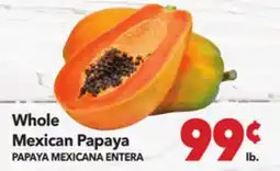 Vallarta Supermarkets Whole Mexican Papaya / PAPAYA MEXICANA ENTERA offer