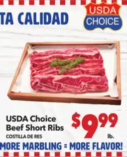 Vallarta Supermarkets USDA Choice Beef Short Ribs / COSTILLA DE RES offer