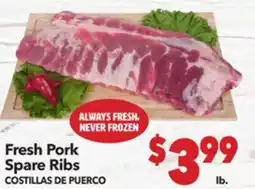Vallarta Supermarkets Fresh Pork Spare Ribs / COSTILLAS DE PUERCO offer