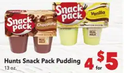 Vallarta Supermarkets Hunts Snack Pack Pudding offer