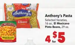 Vallarta Supermarkets Anthony's Pasta offer