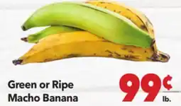 Vallarta Supermarkets Green or Ripe Macho Banana offer