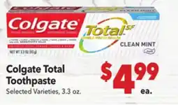 Vallarta Supermarkets Colgate Total Toothpaste offer