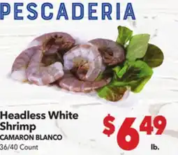 Vallarta Supermarkets Headless White Shrimp offer