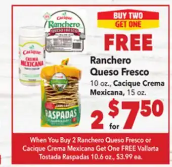 Vallarta Supermarkets Ranchero Queso Fresco offer