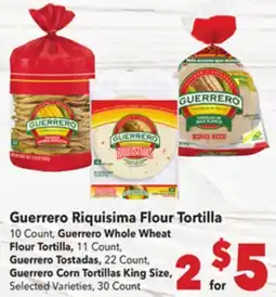 Vallarta Supermarkets Guerrero Riquisima Flour Tortilla offer