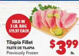 Vallarta Supermarkets Tilapia Fillet / FILETE DE TILAPIA offer