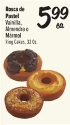 El Super Vainilla, Almendra o Mármol Ring Cakes offer