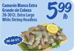 El Super Extra Large White Shrimp Headless offer