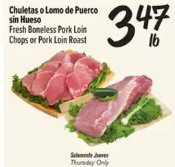 El Super Fresh Boneless Pork Loin Chops or Pork Loin Roast offer
