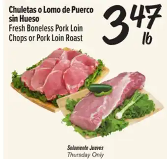 El Super Fresh Boneless Pork Loin Chops or Pork Loin Roast offer