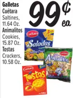 El Super Saltines, 11.64 Oz., Animalitos Cookies, 15.87 Oz., Tostas Crackers, 10.58 Oz offer