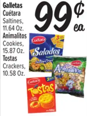 El Super Saltines, 11.64 Oz., Animalitos Cookies, 15.87 Oz., Tostas Crackers, 10.58 Oz offer