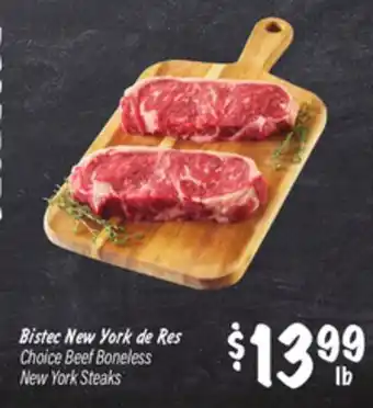 El Super Choice Beef Boneless New York Steaks offer