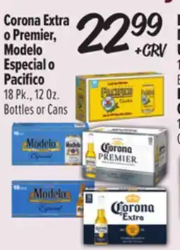 El Super Corona Extra o Premier, Modelo Especial o Pacifico offer