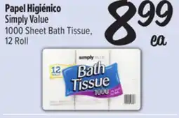 El Super 1000 Sheet Bath Tissue offer