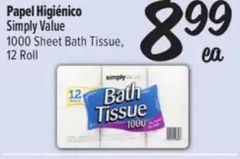 El Super 1000 Sheet Bath Tissue offer