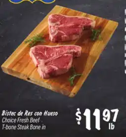 El Super Choice Fresh Beef T-bone Steak offer