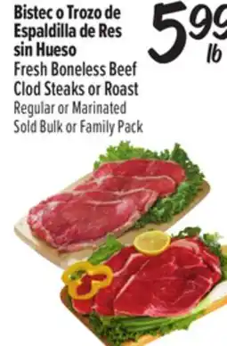 El Super Fresh Boneless Beef Clod Steaks or Roast offer