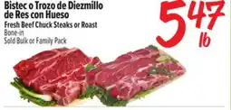 El Super Fresh Beef Chuck Steaks or Roast offer