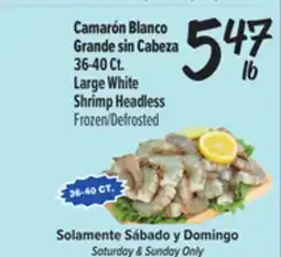El Super Large White Shrimp Headless offer
