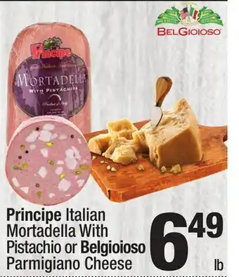 Super King Markets Principe Italian Mortadella With Pistachio or Belgioioso Parmigiano Cheese offer