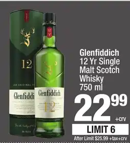 Super King Markets Glenfi ddich 12 Yr Single Malt Scotch Whisky offer