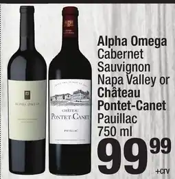Super King Markets Alpha Omega Cabernet Sauvignon Napa Valley or Château Pontet-Canet Pauillac offer