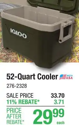 Menards 52-Quart Cooler offer