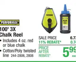 Menards 100' 3X Chalk Reel offer