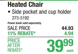 Menards Heated Chair offer