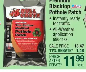 Menards Premium Blacktop Pothole Patch offer