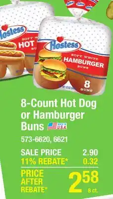Menards 8-Count Hot Dog or Hamburger Buns offer