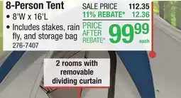 Menards 8-Person Tent offer