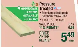 Menards Pressure Treated offer
