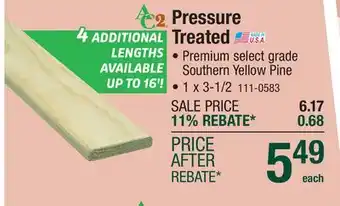 Menards Pressure Treated offer