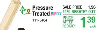 Menards Pressure Treated offer