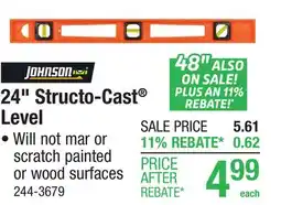Menards 24 Structo-Cast Level offer