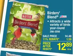 Menards Birders' Blend offer